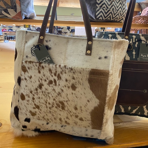 Myra hairon pocket tote bag (S-0722) - Picture 3 of 6